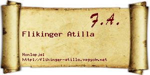 Flikinger Atilla névjegykártya